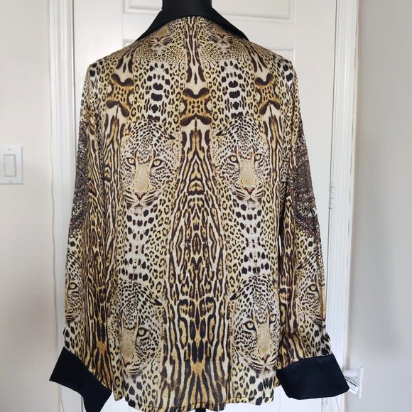 Shahida Parides Cheetah print jacket with belt- Size S - Picture 3 of 9